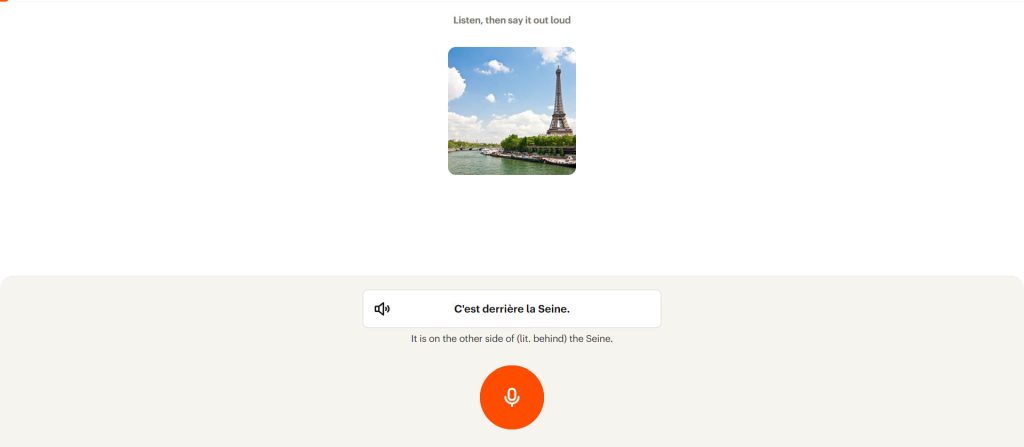 A pronunciation exercise on Babbel