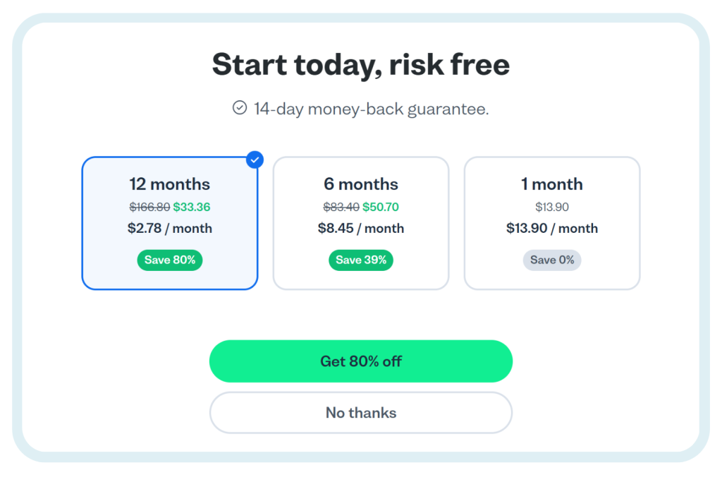 Busuu offers three premium plans: yearly, monthly, and 6 months