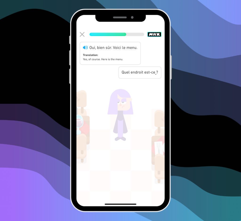 In the roleplay, you can either record your voice or use the chat option to respond.