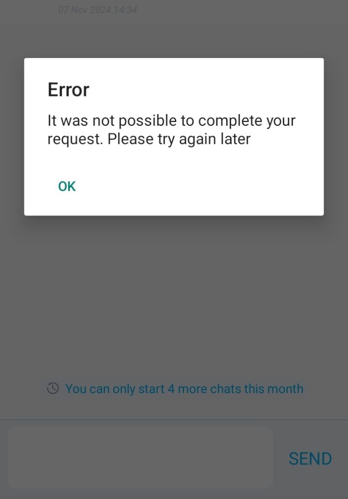 There was an issue translating a message on Idyoma.