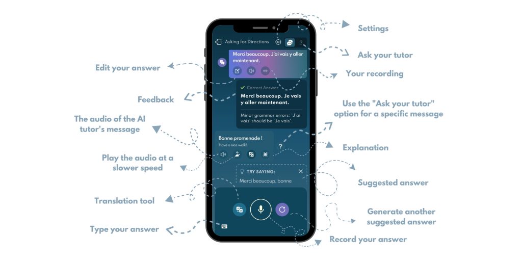 Jumpspeak AI Tutor conversation
