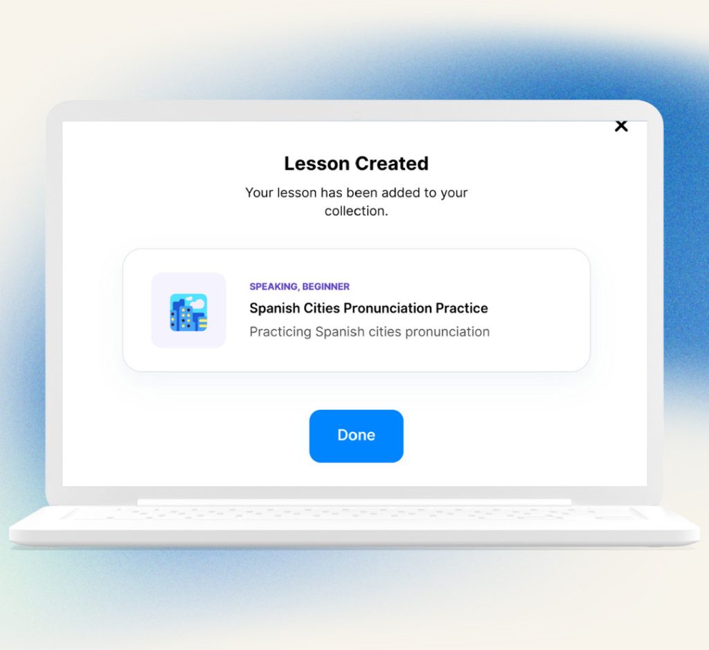 Langotalk can help you create a personalized lesson.