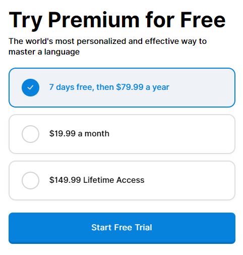 Langotalk offers three subscription plans