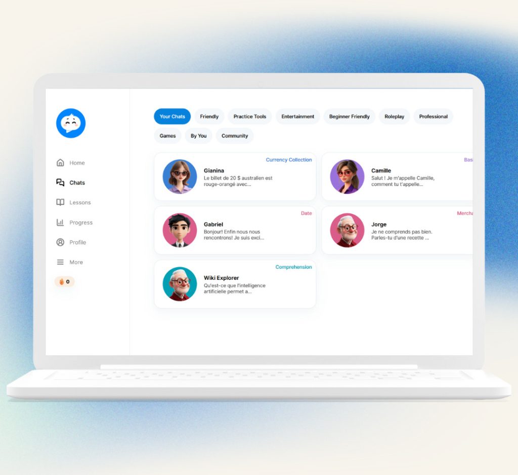 Langotalk offers pre-made chats that you can try out.