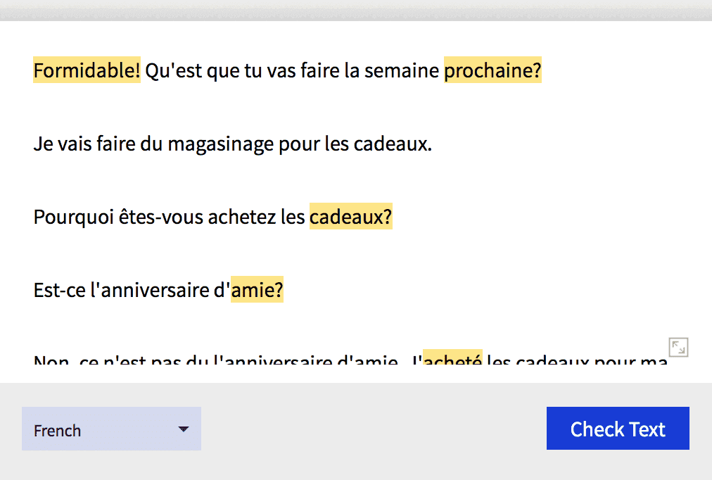 languagetool French grammar checker