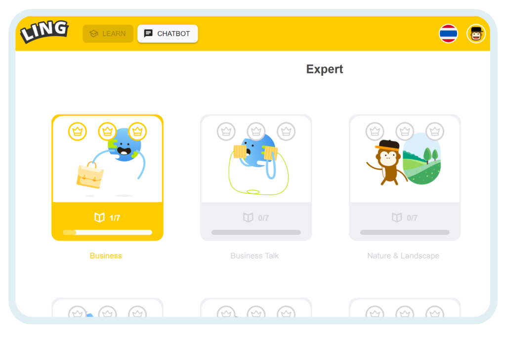 Ling home page where you can find the lessons.