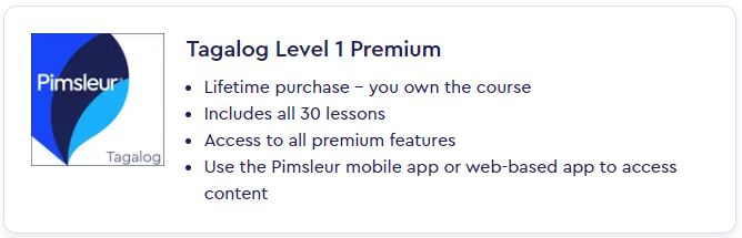 Pimsleur's Lifetime/Premium plan for $150.00