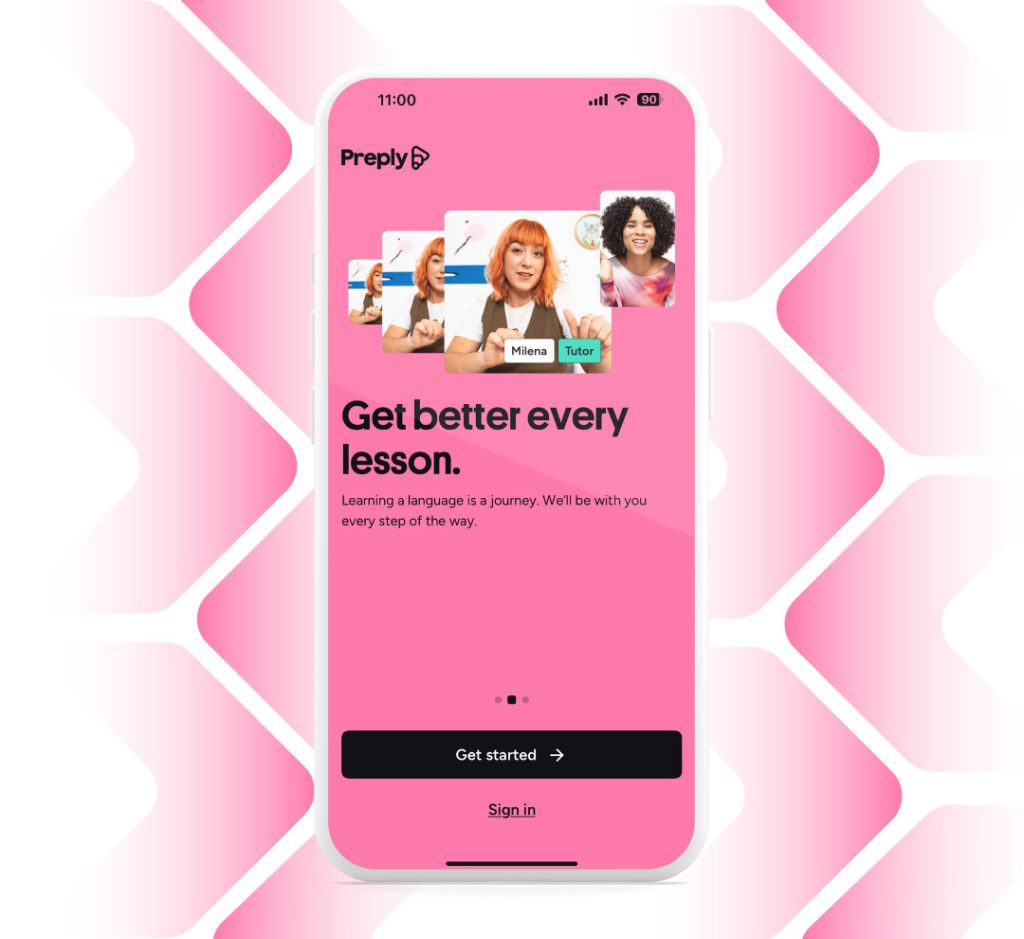 Preply's mobile app on iOS