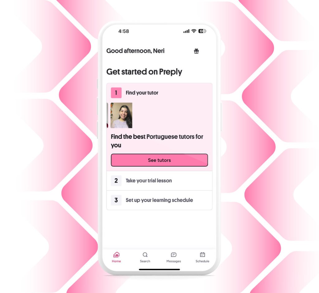 Preply mobile app is available on iOS and Android devices