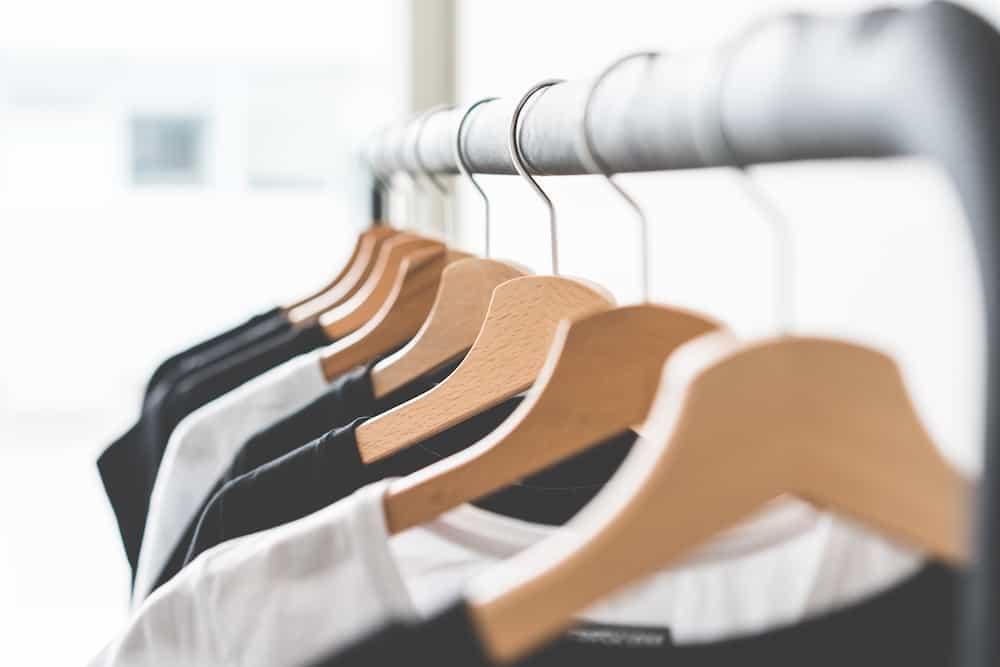 clothes on hanger